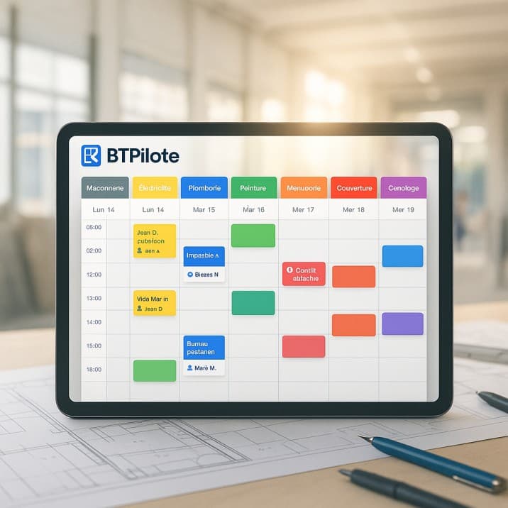 Interface BTPilote - Planning collaboratif pour le BTP